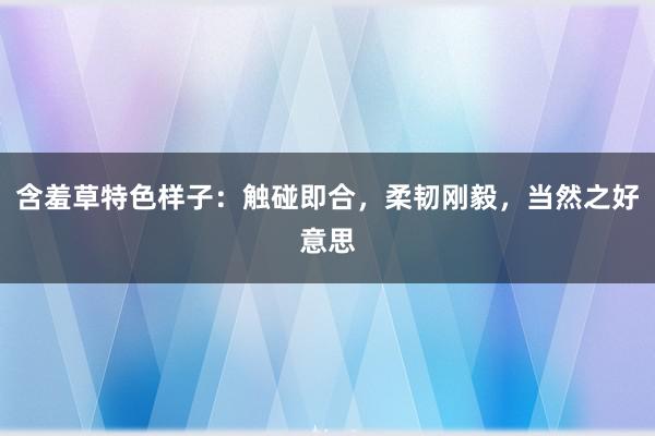 含羞草特色样子：触碰即合，柔韧刚毅，当然之好意思